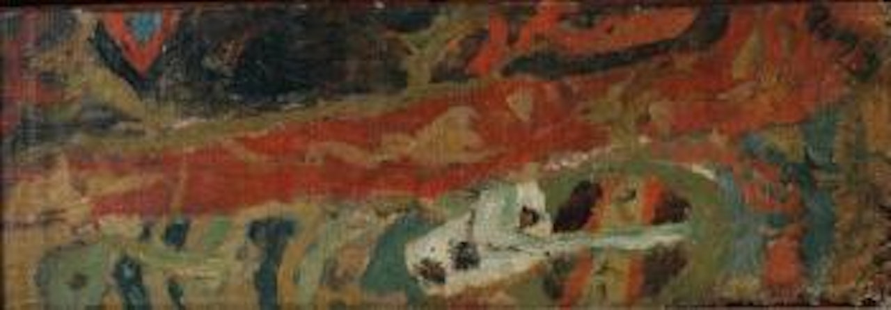 Still life with pipe and playing cards by Jean Pougny