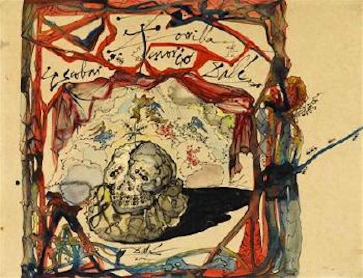 Boceto para el cartel de Don Juan Tenorio / Design for the poster of Don Juan Tenorio by Salvador Dali