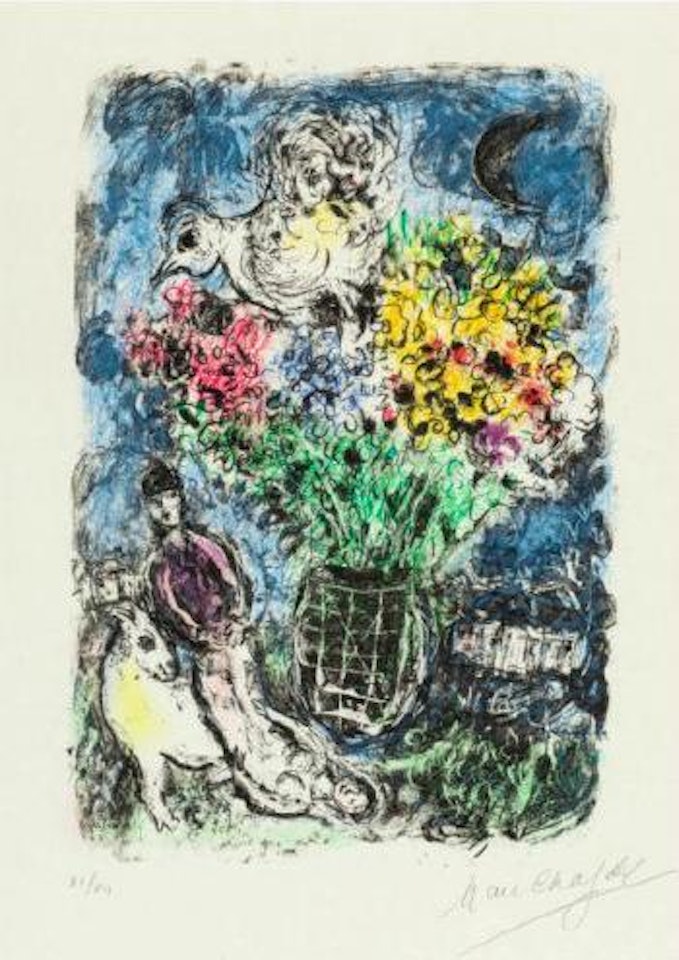 Le bouquet de nuit by Marc Chagall