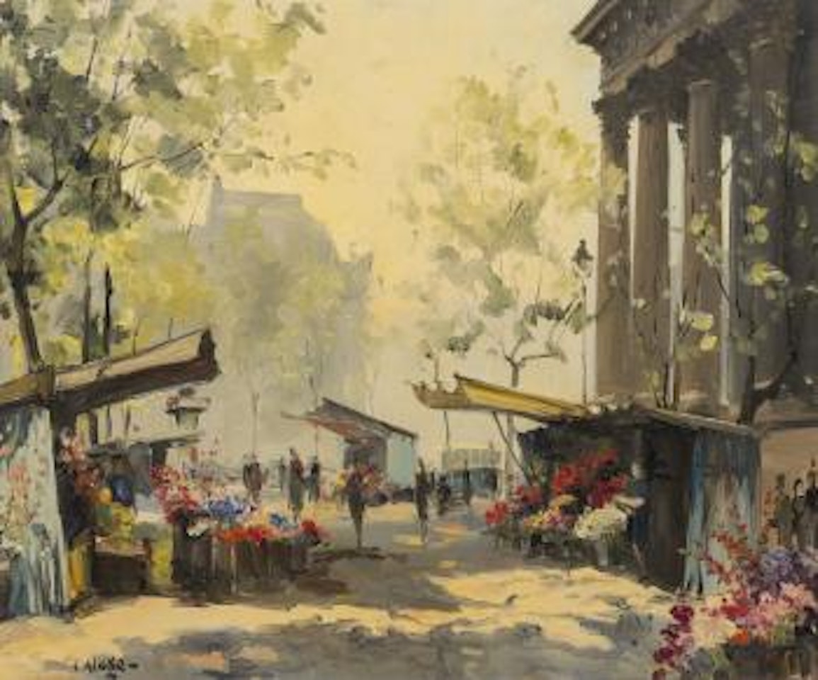 Flower market at la Madeleine by Constantin Kluge