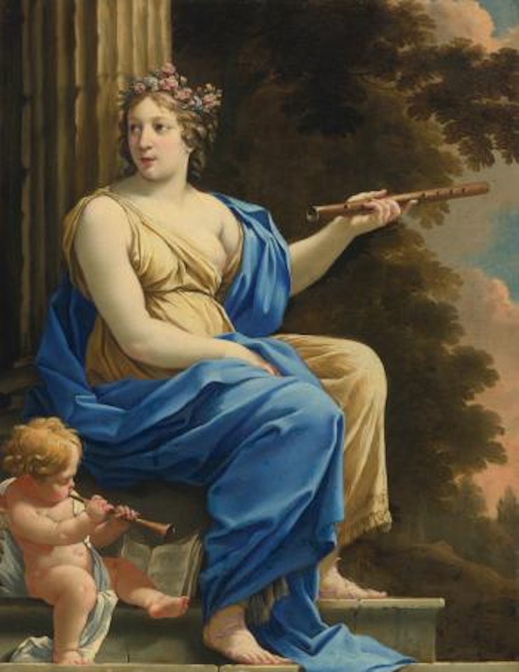 Euterpe, The Muse Of Music And Lyric Poetry by Simon Vouet