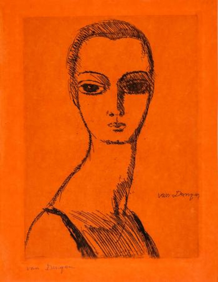 Girl with swan's neck by Kees van Dongen