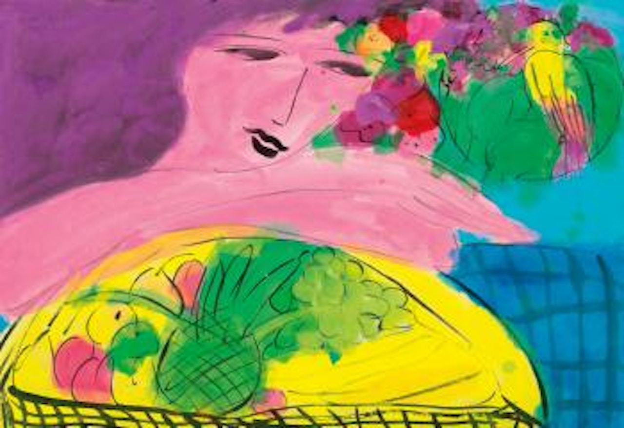 Woman With Fruits by Walasse Ting