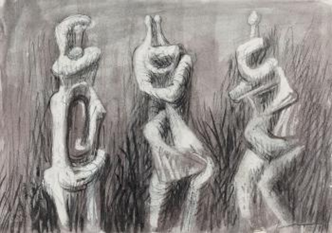 Standing figures by Henry Moore