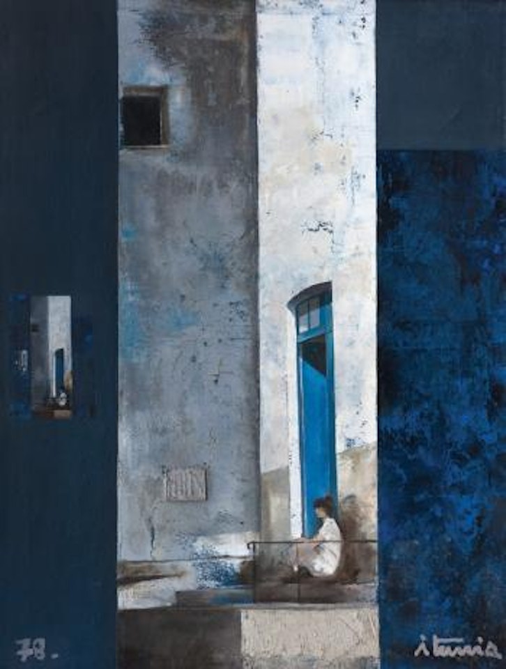En la puerta azul by Ignacio Iturria