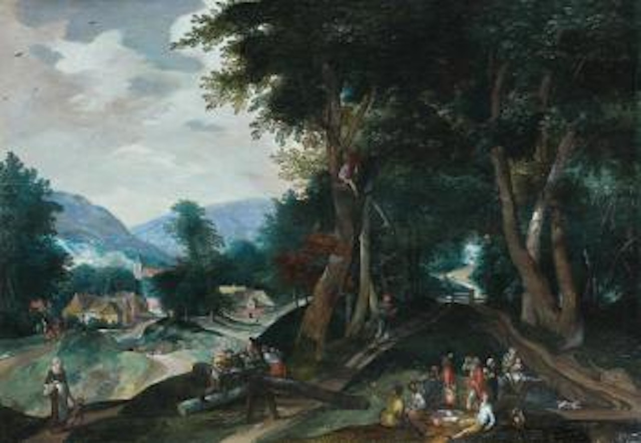 Le repos des bûcherons by Flemish School