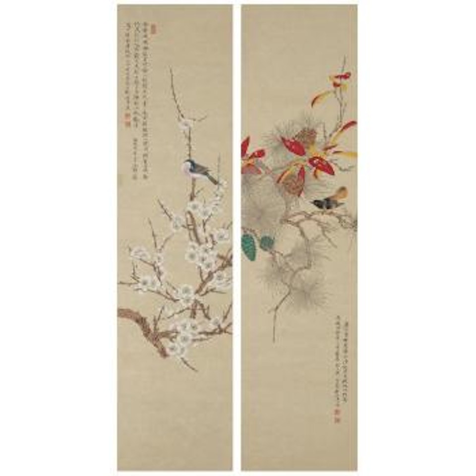 Birds and flowers by Ren Zhong
