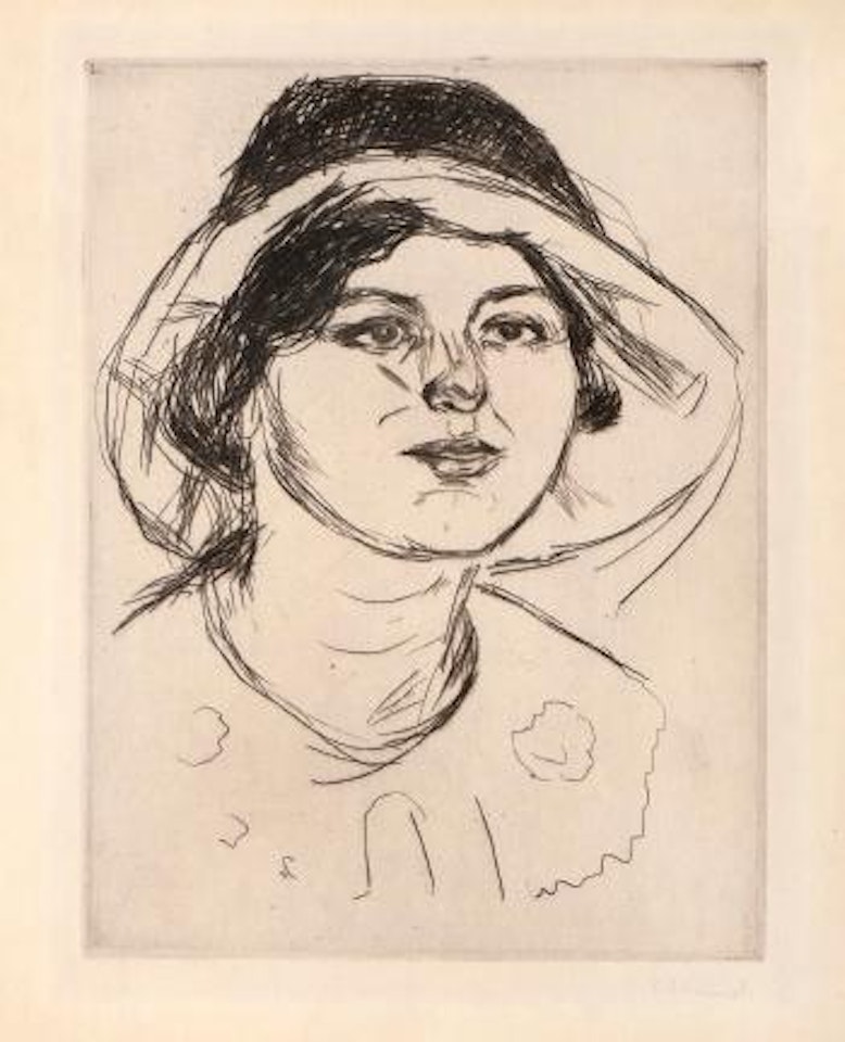 Celline med hatt by Edvard Munch