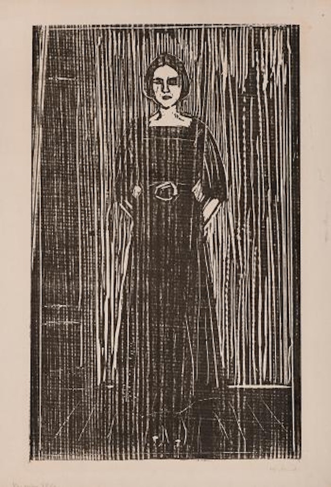 Dame i svart by Edvard Munch
