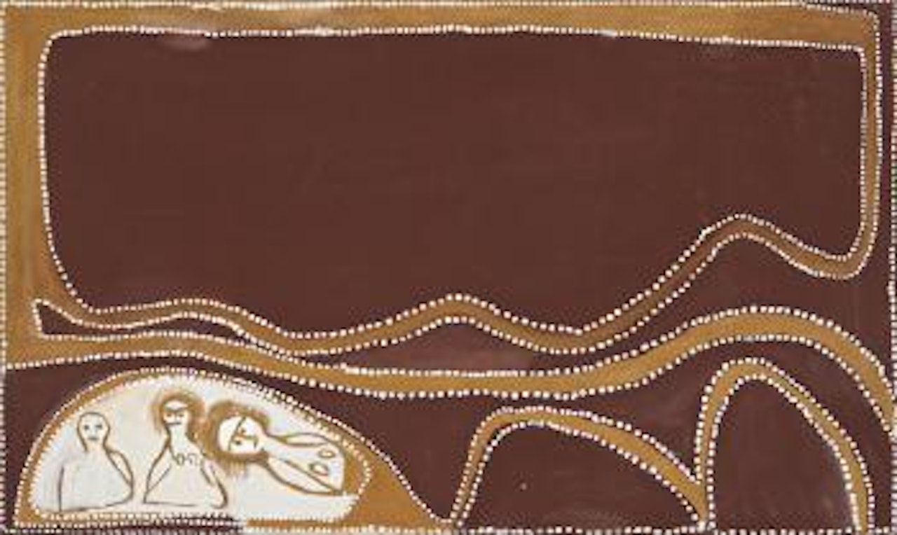 Lightning storm at Rosewood by Rover Thomas