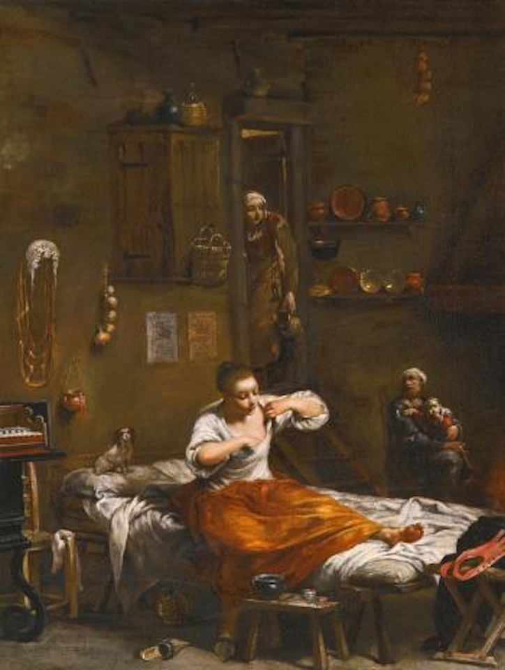 La Pulce Or The Flea Hunt by Giuseppe Maria Crespi