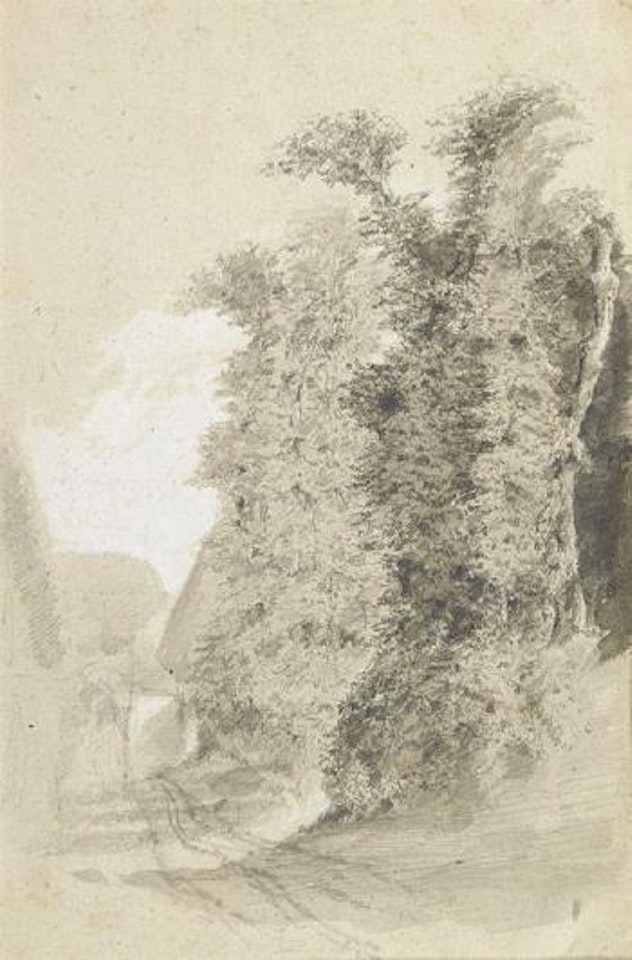 Payasage de Normandie, arbres et chaumières by Eugène Boudin