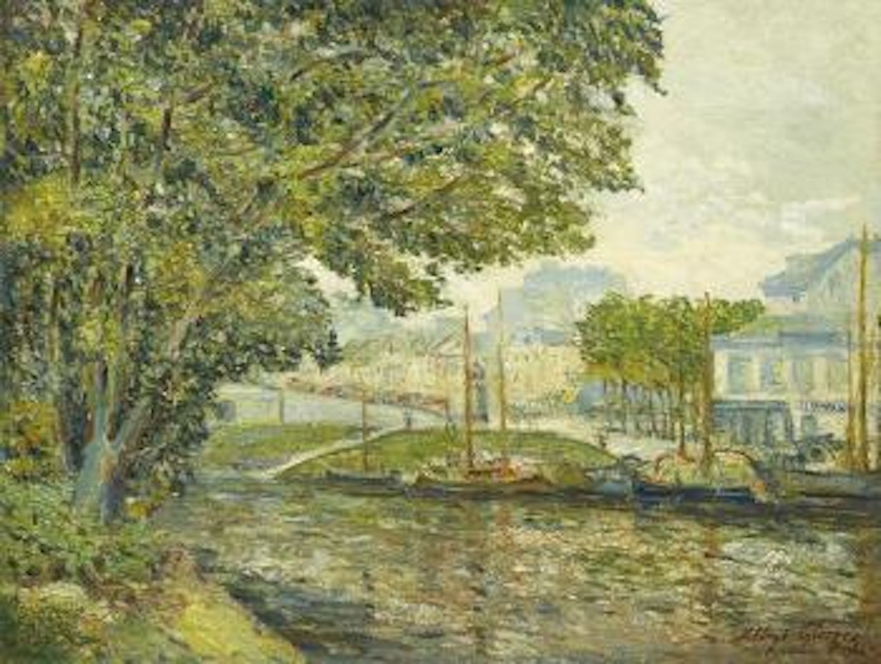 La Seine à Courbevoie by Albert Gleizes