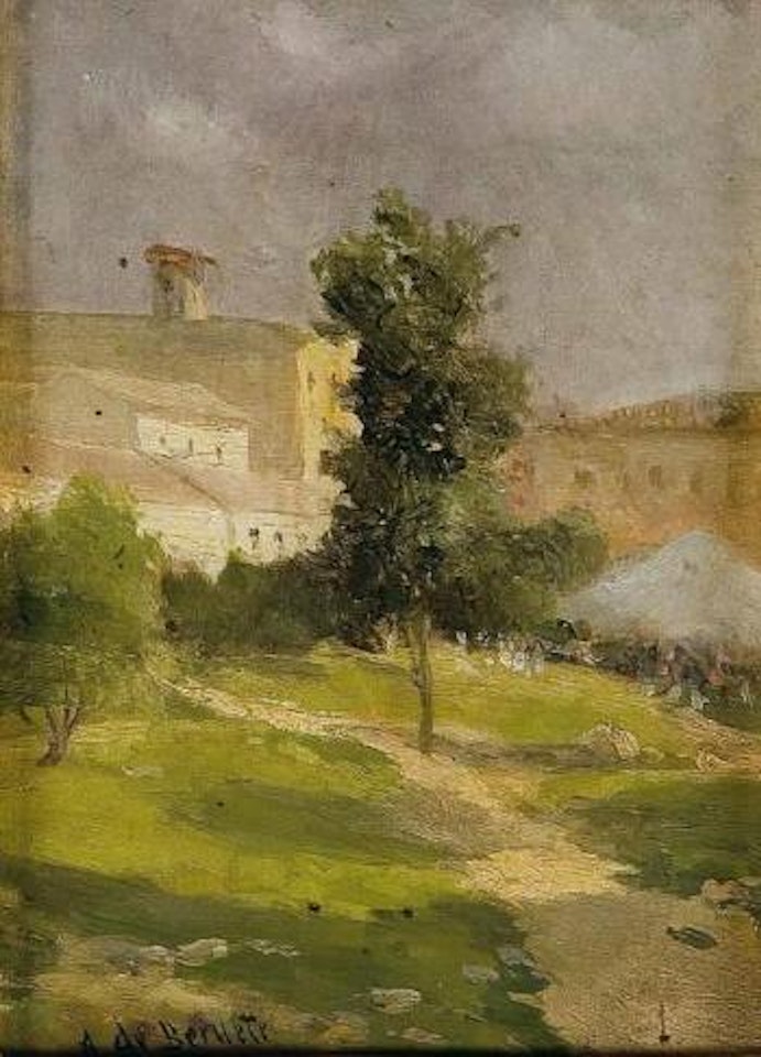 Fiesta popular a las afueras de Madrid by Aureliano de Beruete