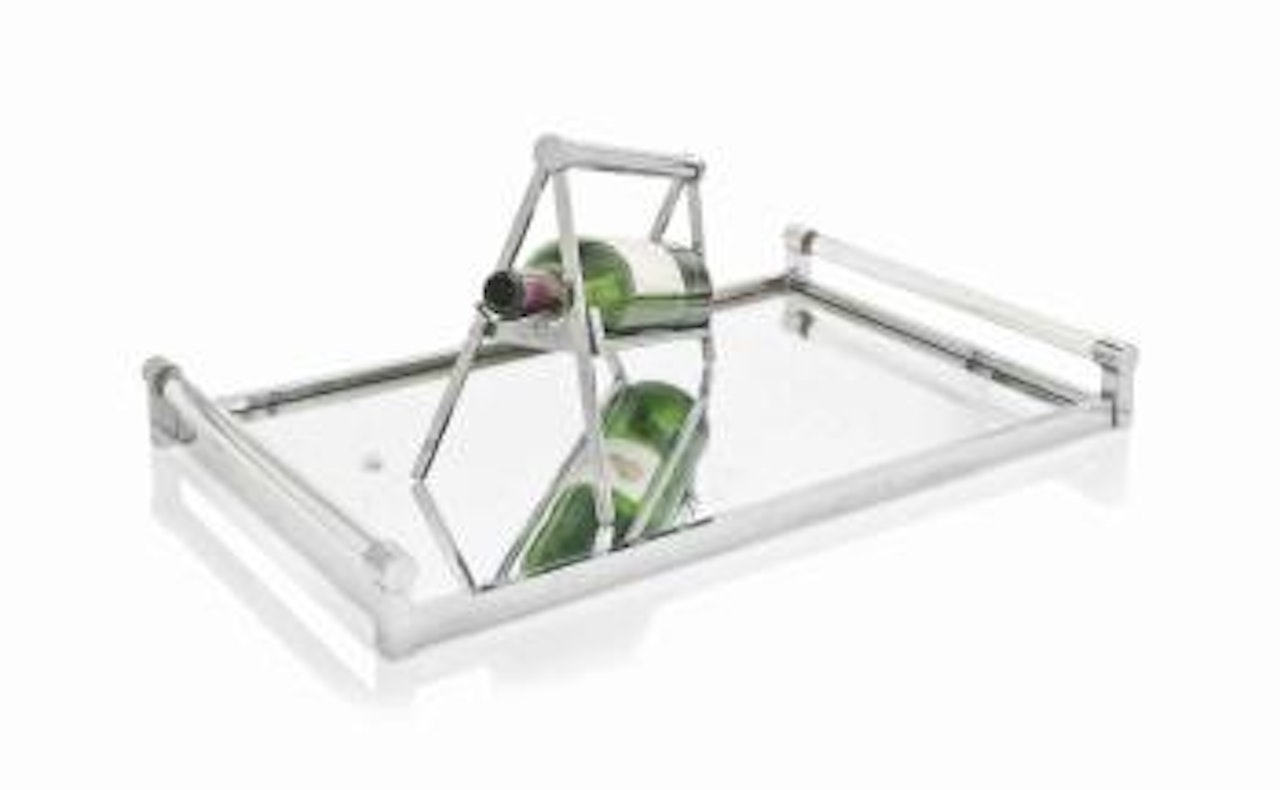 Bottle holder and tray by Jacques Adnet