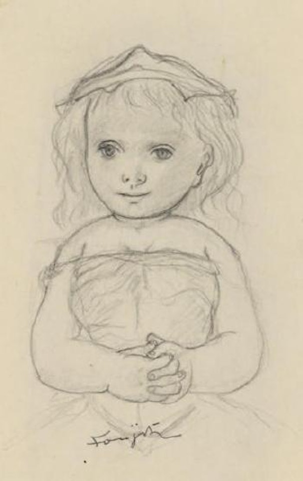 Fillette aux mains croisées by Leonard Tsuguharu Foujita