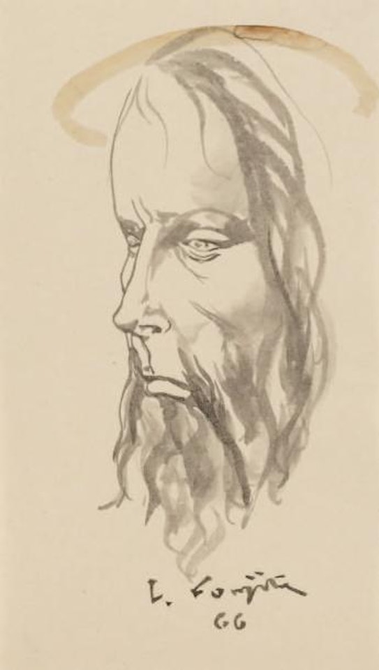 Christ auréolé de profil by Leonard Tsuguharu Foujita