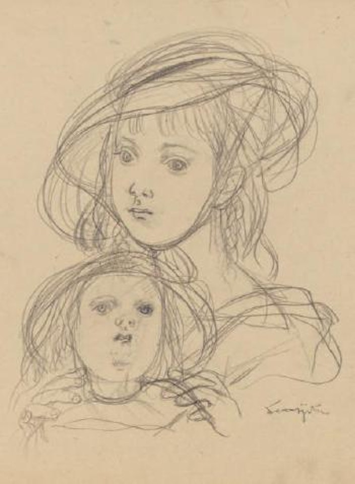 Jeunes filles aux chapeaux by Leonard Tsuguharu Foujita