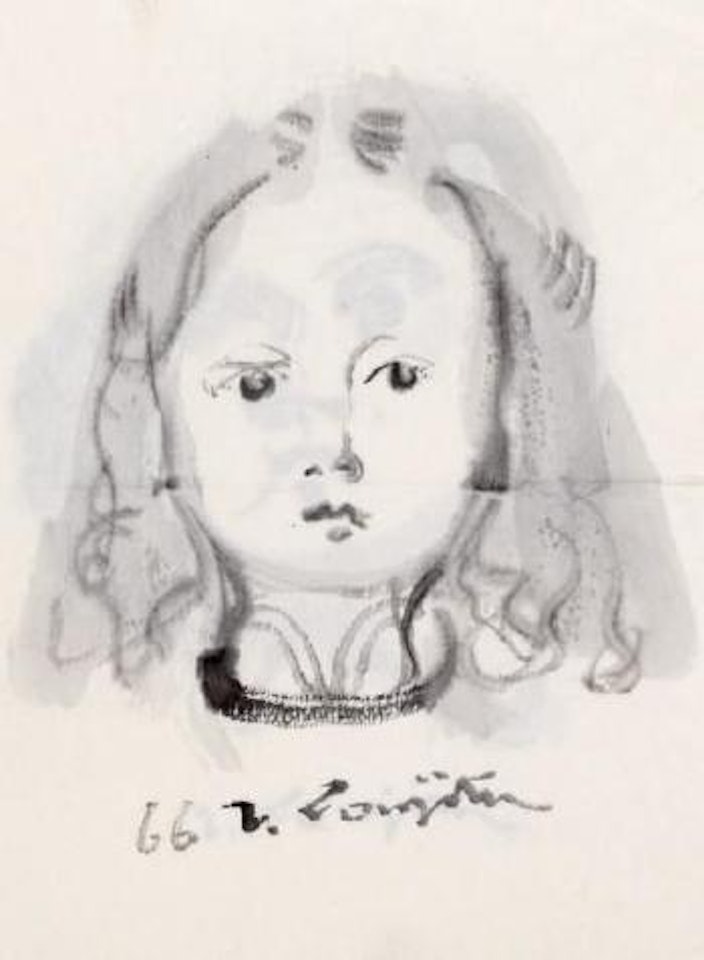 Visage de fillette by Leonard Tsuguharu Foujita