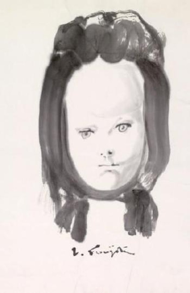 Fillette à la coiffe noire by Leonard Tsuguharu Foujita