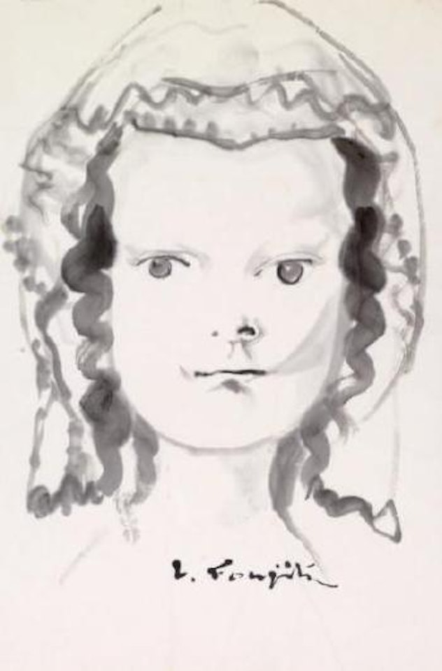 Petite fille à la coiffe by Leonard Tsuguharu Foujita