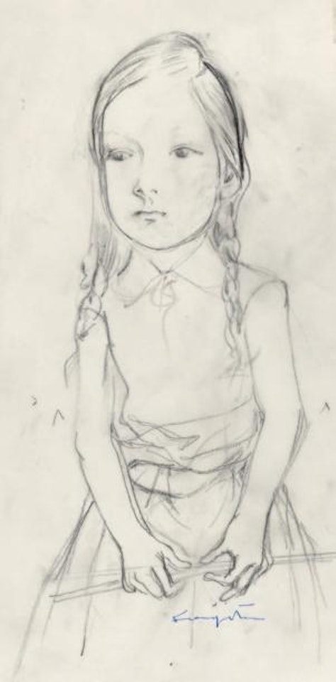 Élève aux tresses by Leonard Tsuguharu Foujita