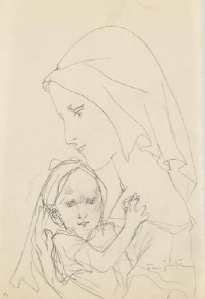 Vierge à l'Enfant by Leonard Tsuguharu Foujita