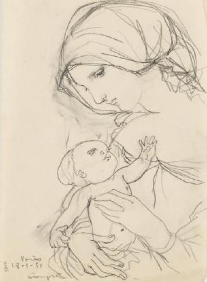 Maternité au voile by Leonard Tsuguharu Foujita