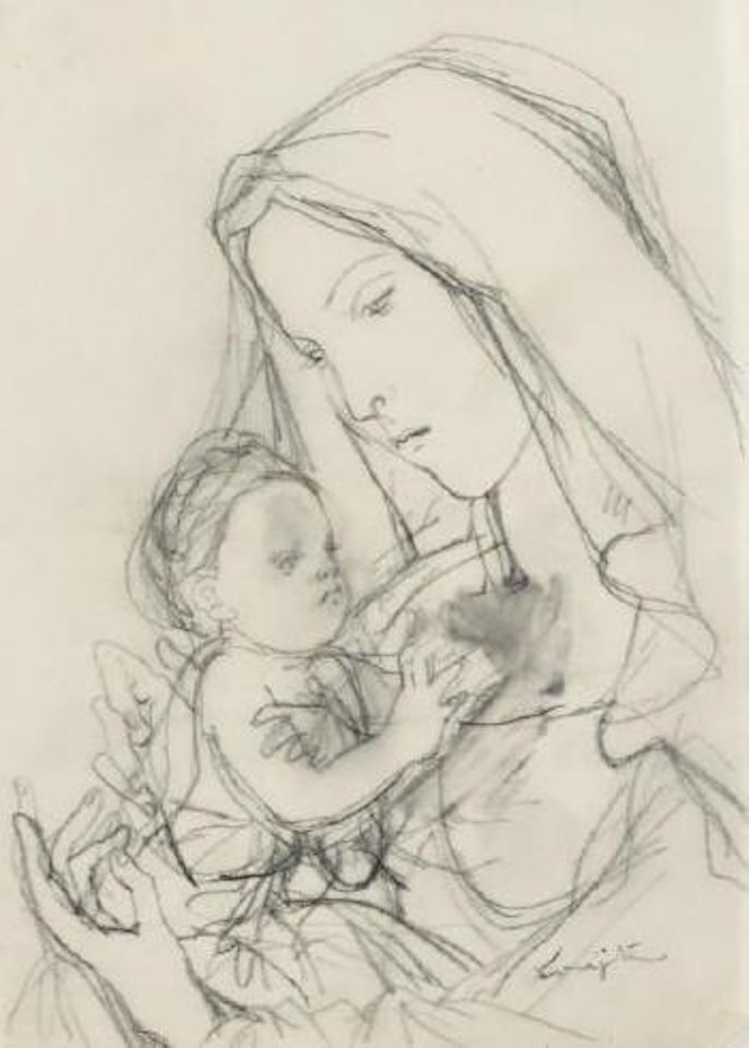 Vierge à l'Enfant by Leonard Tsuguharu Foujita