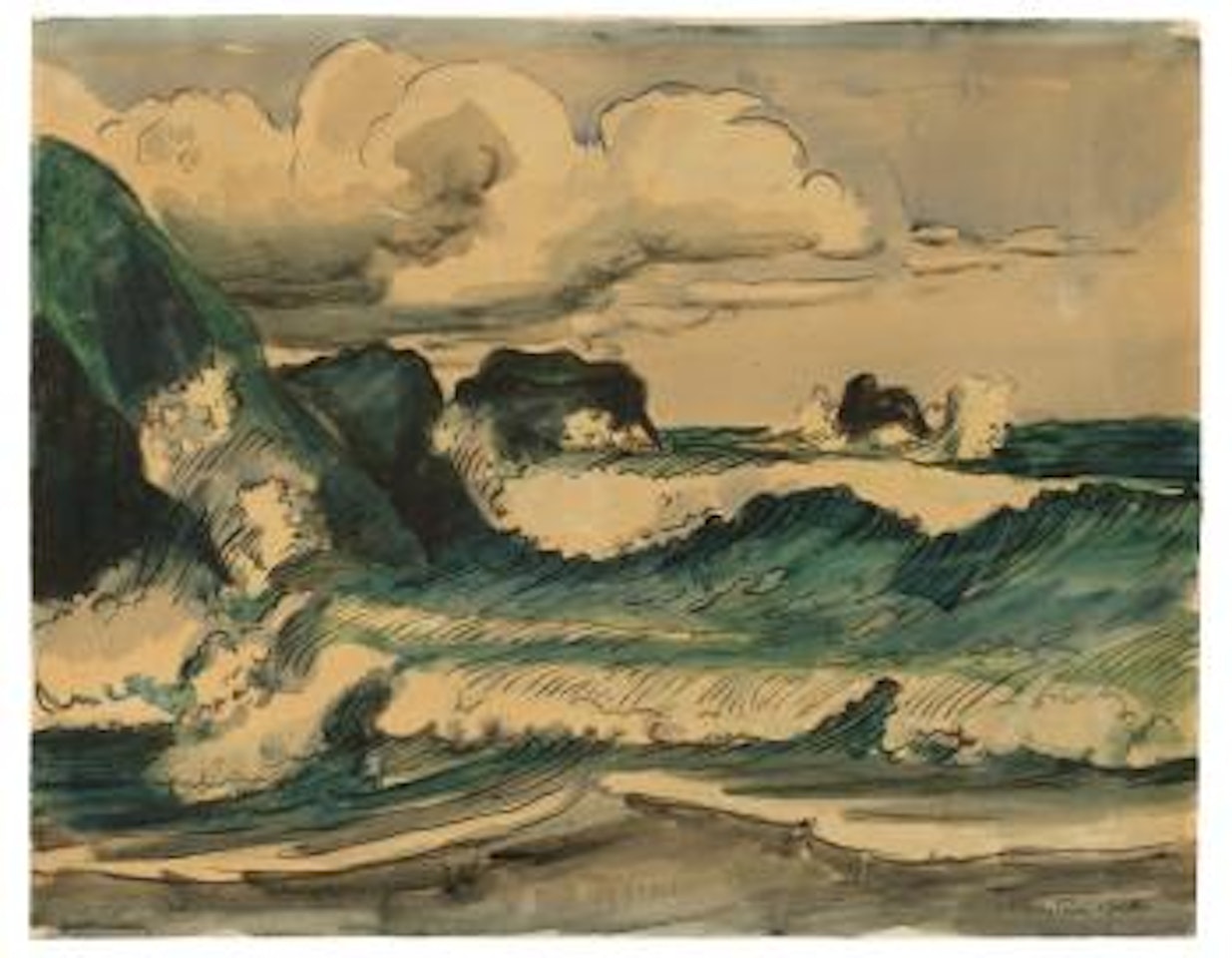 Stürmische See by Max Pechstein