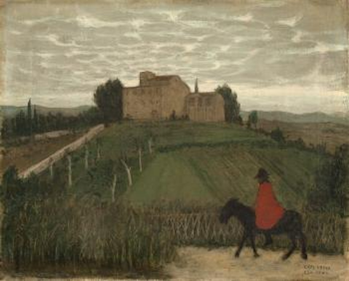 Römische Campagna Mit Mauleselreiter by Karl Hofer