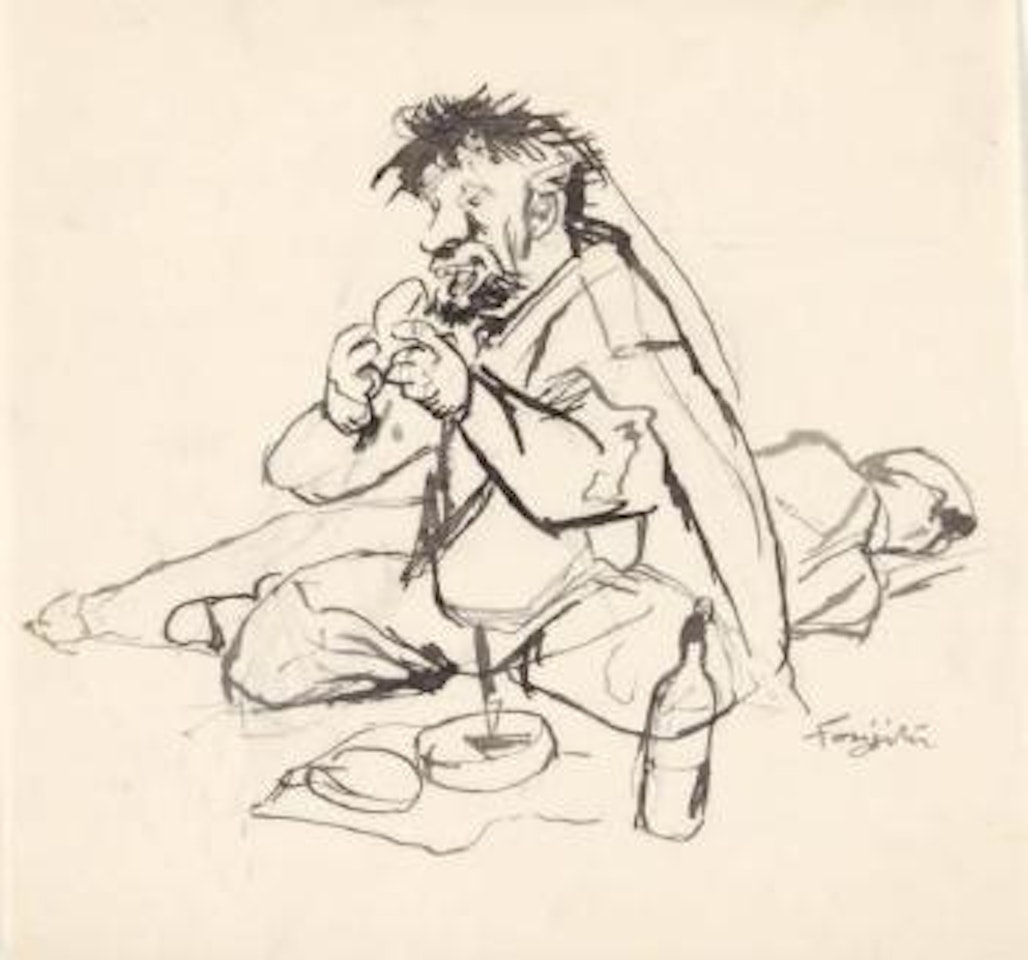 Le clochard et son trésor by Leonard Tsuguharu Foujita