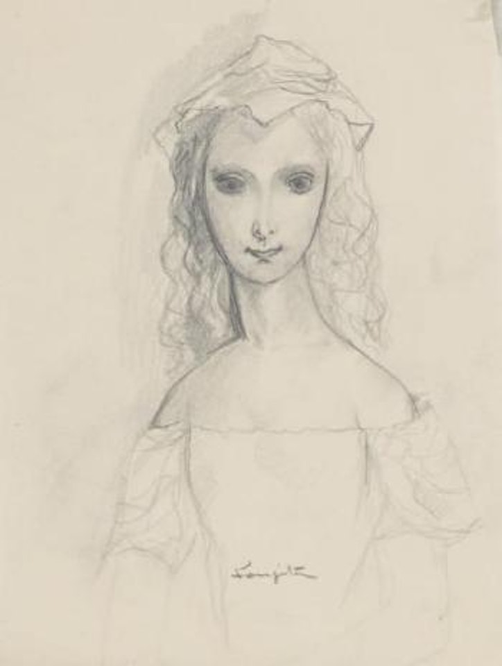 Jeune fille au fichu by Leonard Tsuguharu Foujita