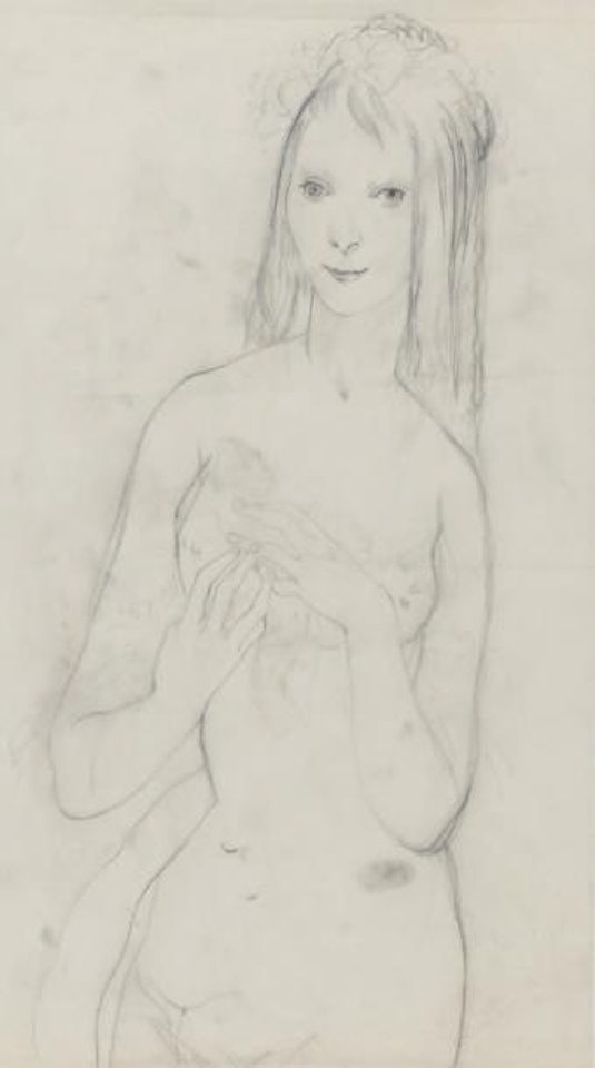 Femme à la grenouille by Leonard Tsuguharu Foujita
