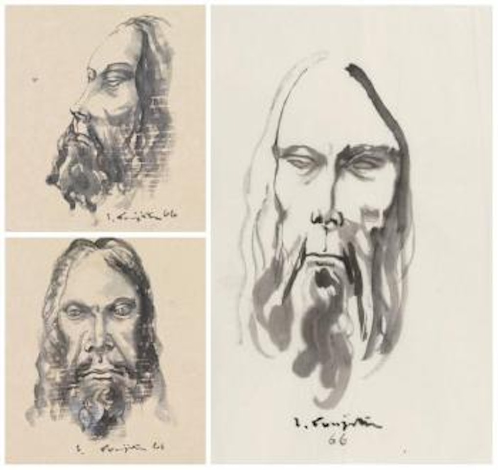 Christ. Christ de profil. Christ by Leonard Tsuguharu Foujita