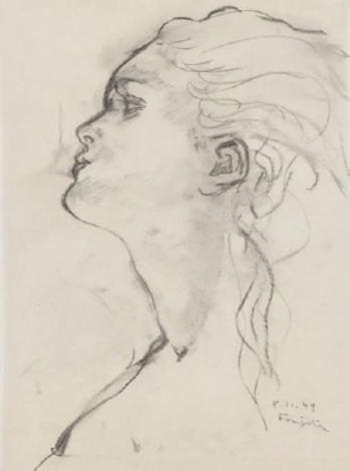 Fillette de profil by Leonard Tsuguharu Foujita