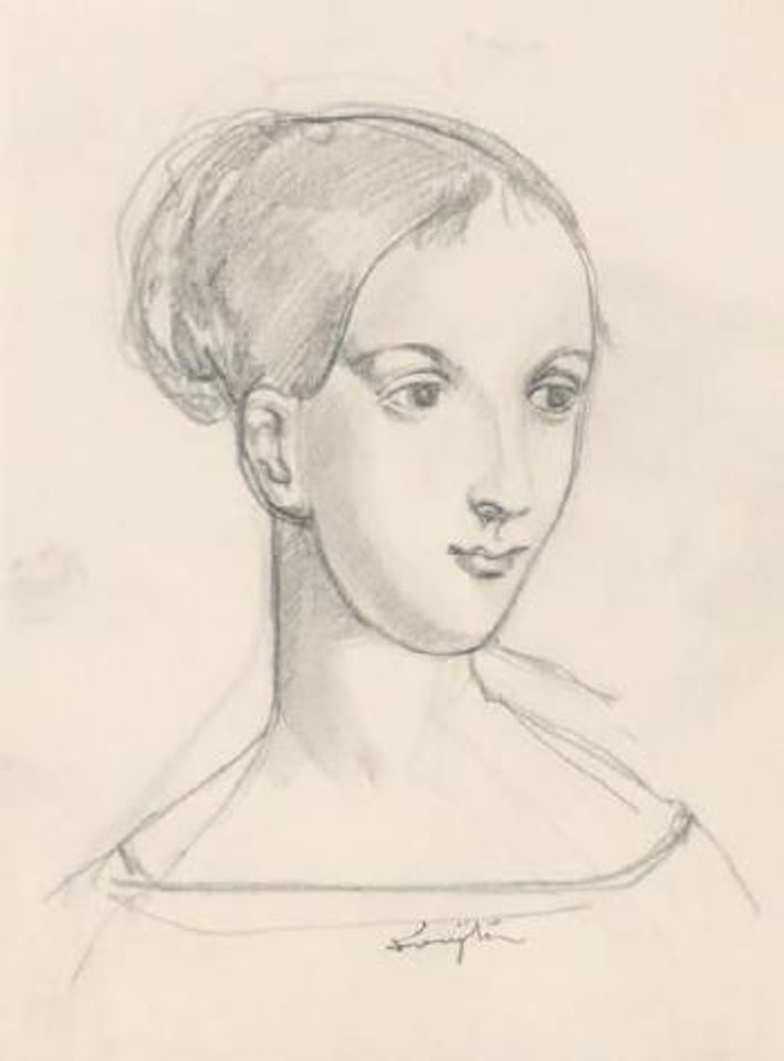 Femme au chignon by Leonard Tsuguharu Foujita