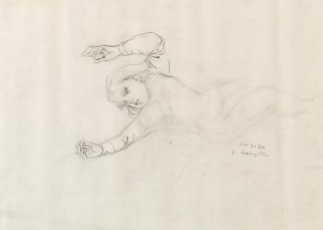 Jeune fille s'étirant by Leonard Tsuguharu Foujita