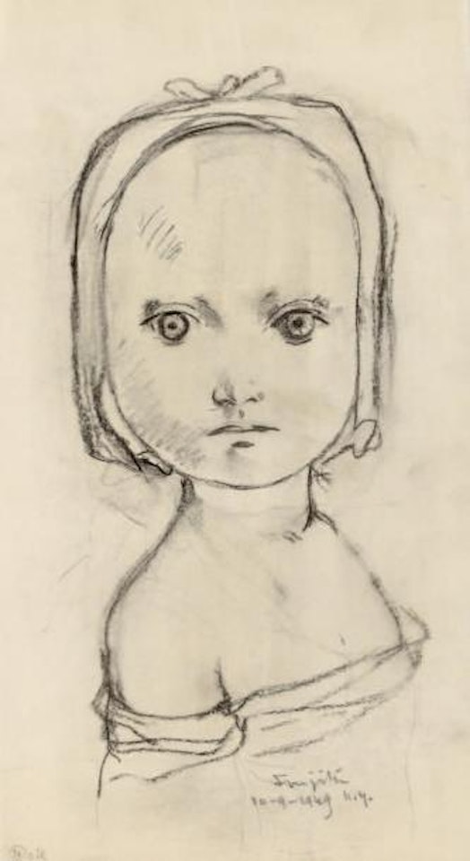 Fillette posant by Leonard Tsuguharu Foujita