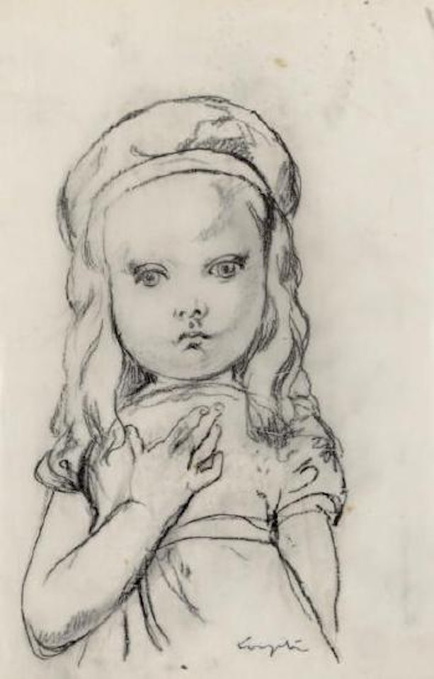 Petite fille au béret by Leonard Tsuguharu Foujita