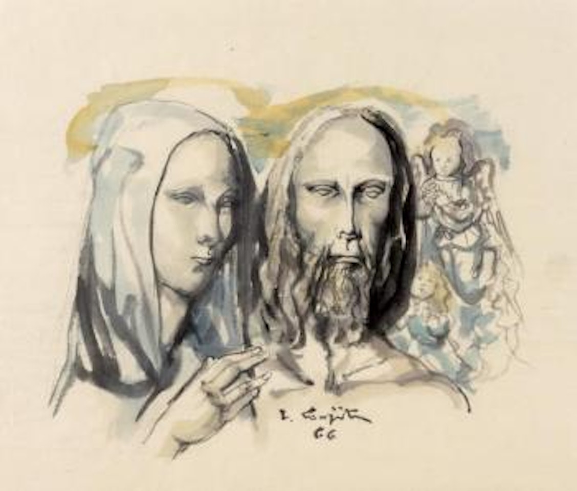 Le Christ and la Sainte Vierge by Leonard Tsuguharu Foujita