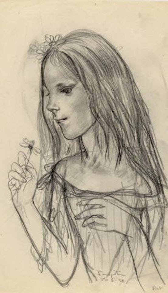 La demoiselle aux pâquerettes by Leonard Tsuguharu Foujita