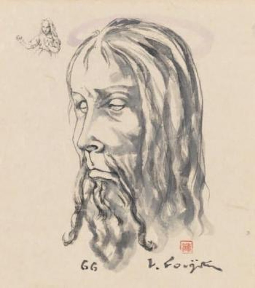 Le Christ auréolé et l'ange by Leonard Tsuguharu Foujita
