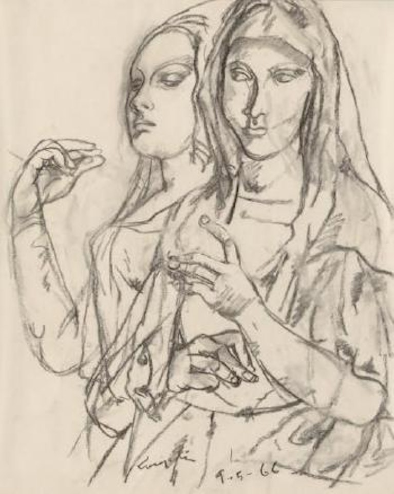 Femmes au voile by Leonard Tsuguharu Foujita