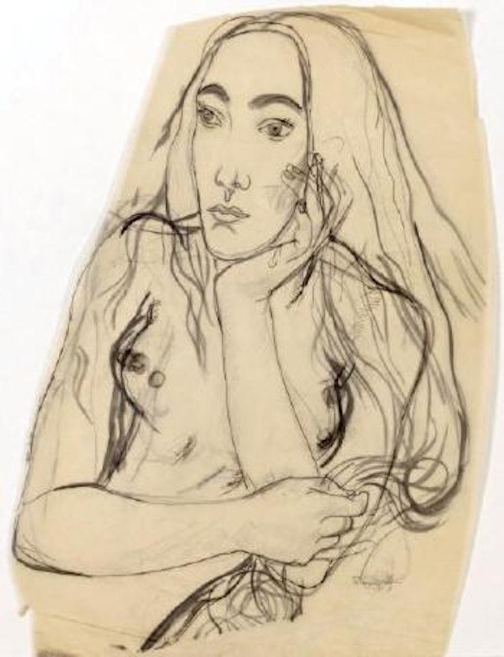 Portrait de Kimiyo by Leonard Tsuguharu Foujita