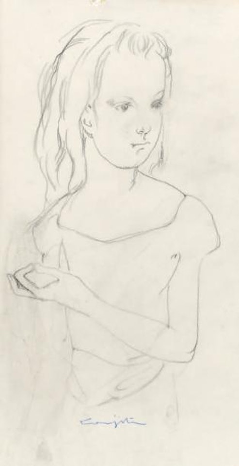 Profil de jeune fille by Leonard Tsuguharu Foujita