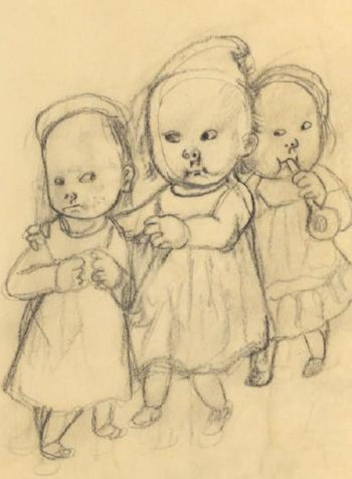 Trois jeunes filles by Leonard Tsuguharu Foujita