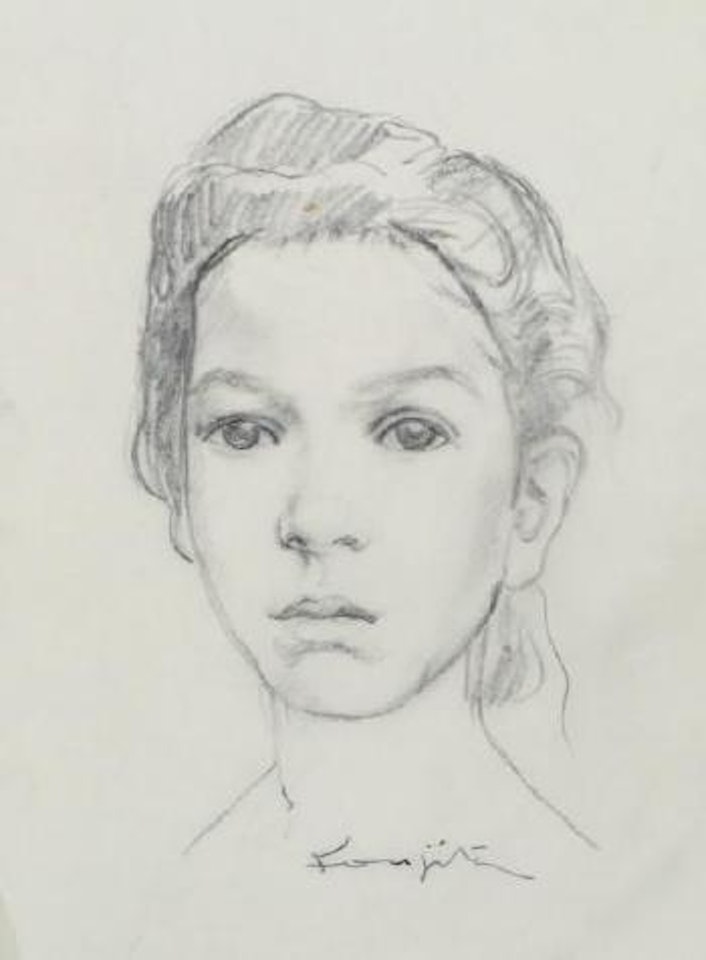 Visage de jeune fille by Leonard Tsuguharu Foujita