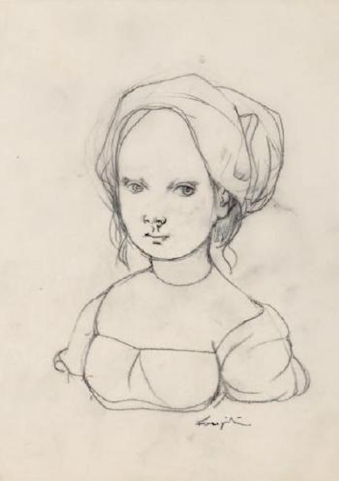 Jeune femme au fichu by Leonard Tsuguharu Foujita
