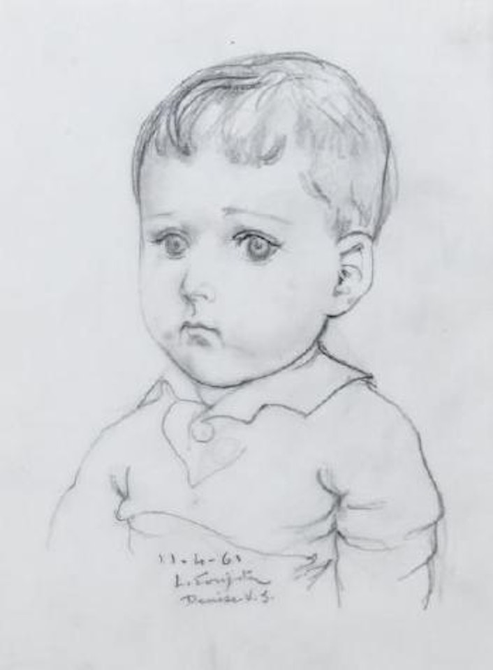 Portrait de petit garçon by Leonard Tsuguharu Foujita
